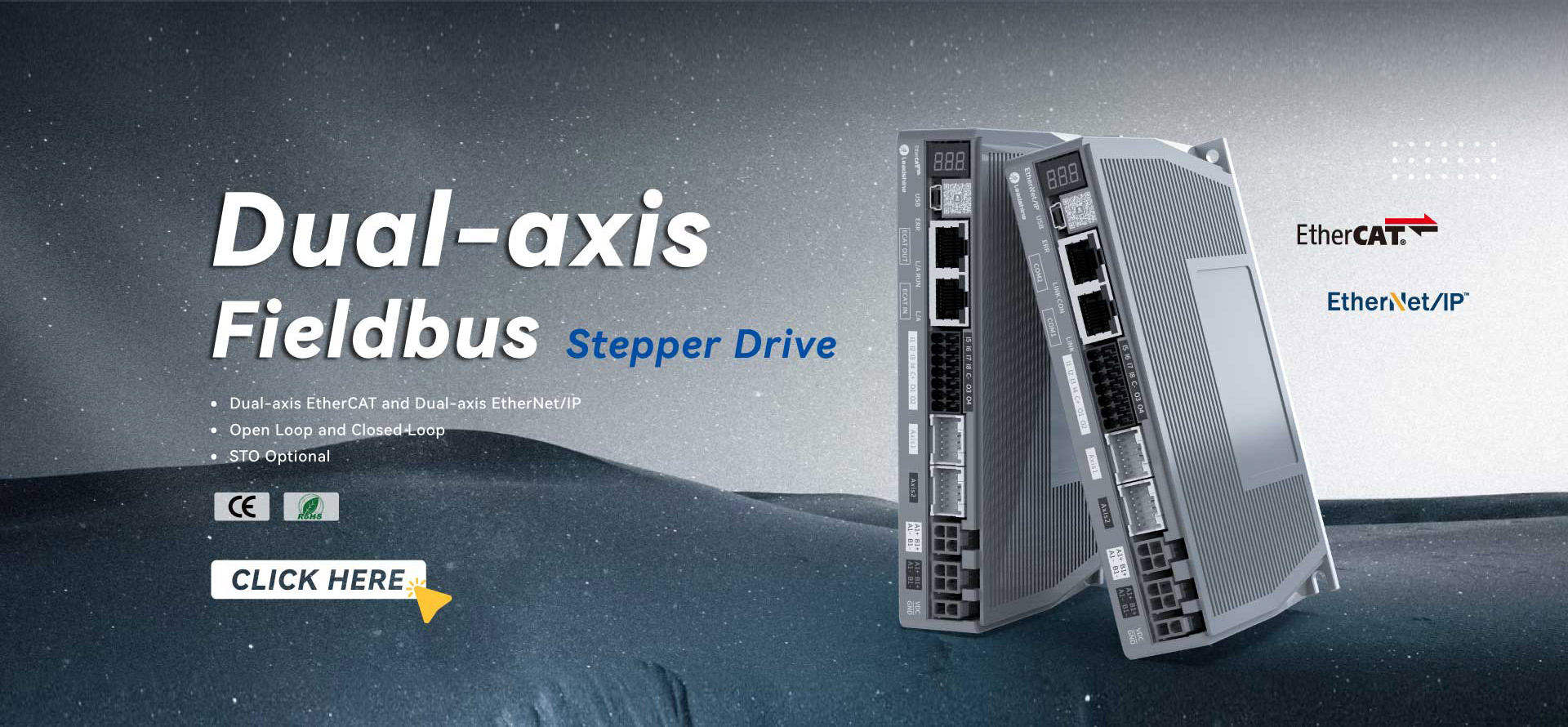 Dual Axis EtherCAT stepper drives