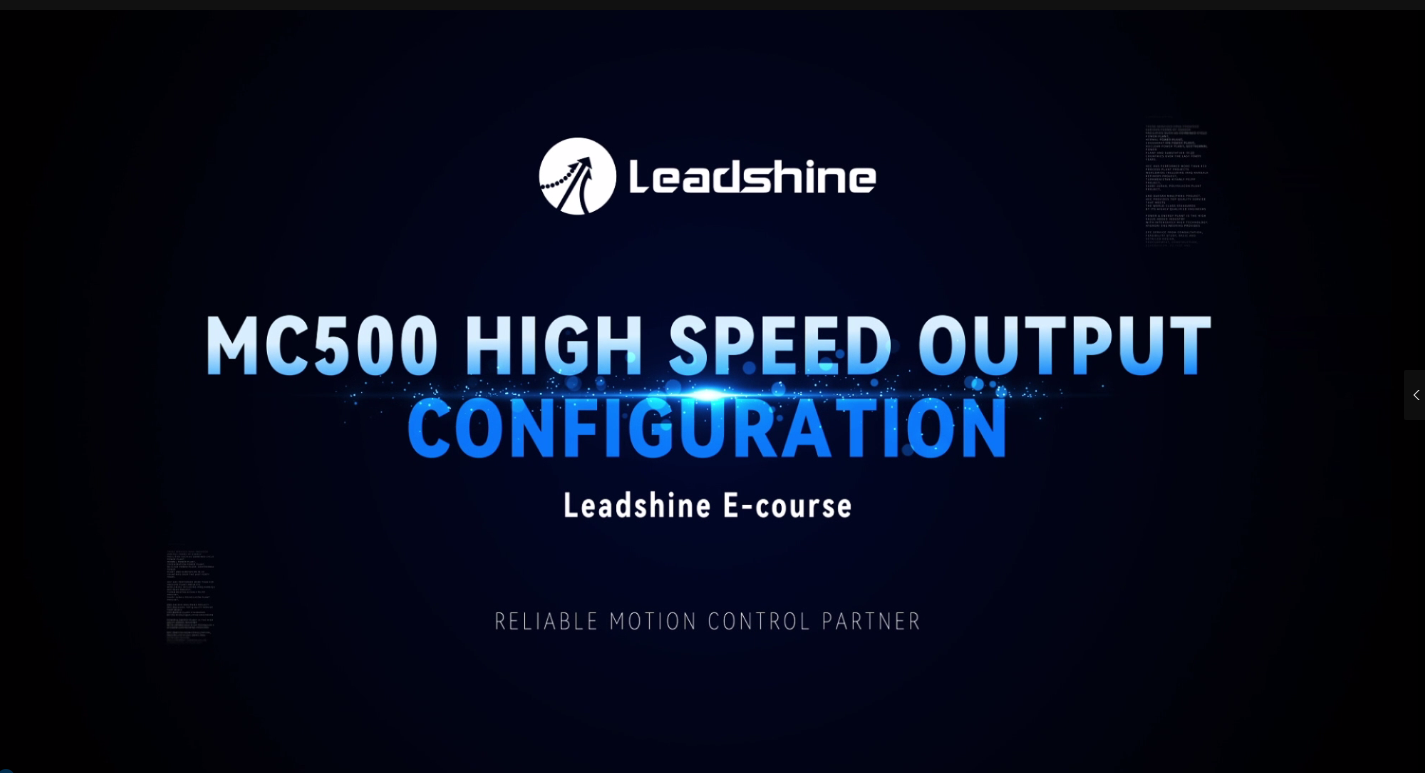 Leadshine MC500 High Speed Input Configuration