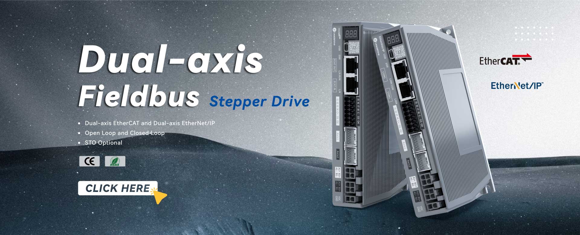 Dual Axis EtherCAT stepper drives